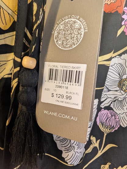 Floral Tiered Skirt Size 10