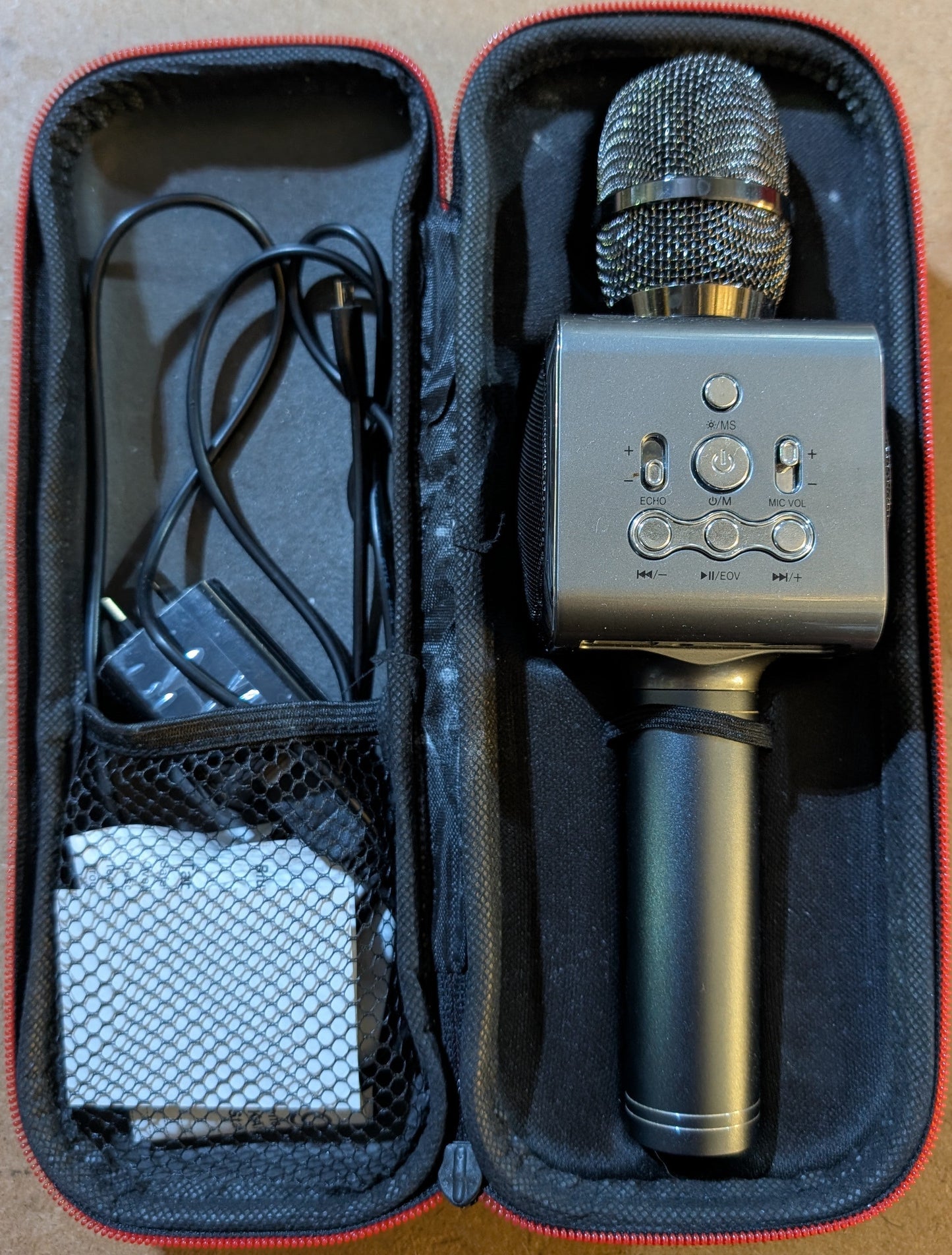 Kogan Bluetooth Karaoke Microphone with built-in Speaker and LED.
