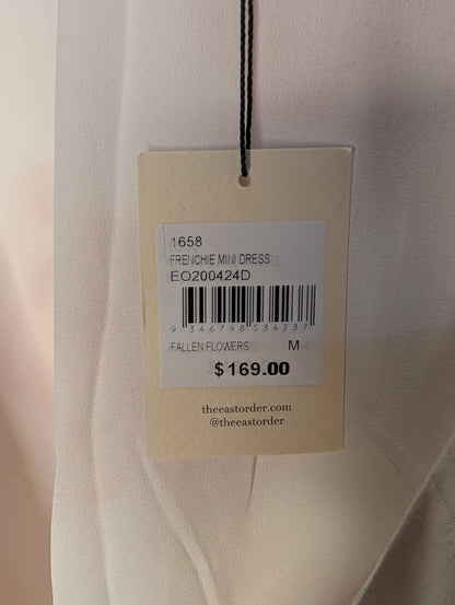 Frenchie Mini Dress White/Orange/Floral Size M